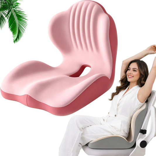 Ergonomic Memory Foam Seat Cushion with Lumbar Support