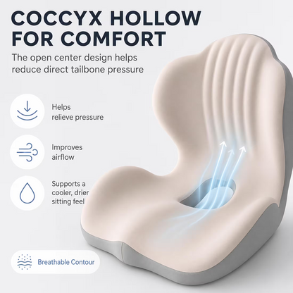Ergonomic Memory Foam Seat Cushion with Lumbar Support