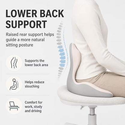 Ergonomic Memory Foam Seat Cushion with Lumbar Support