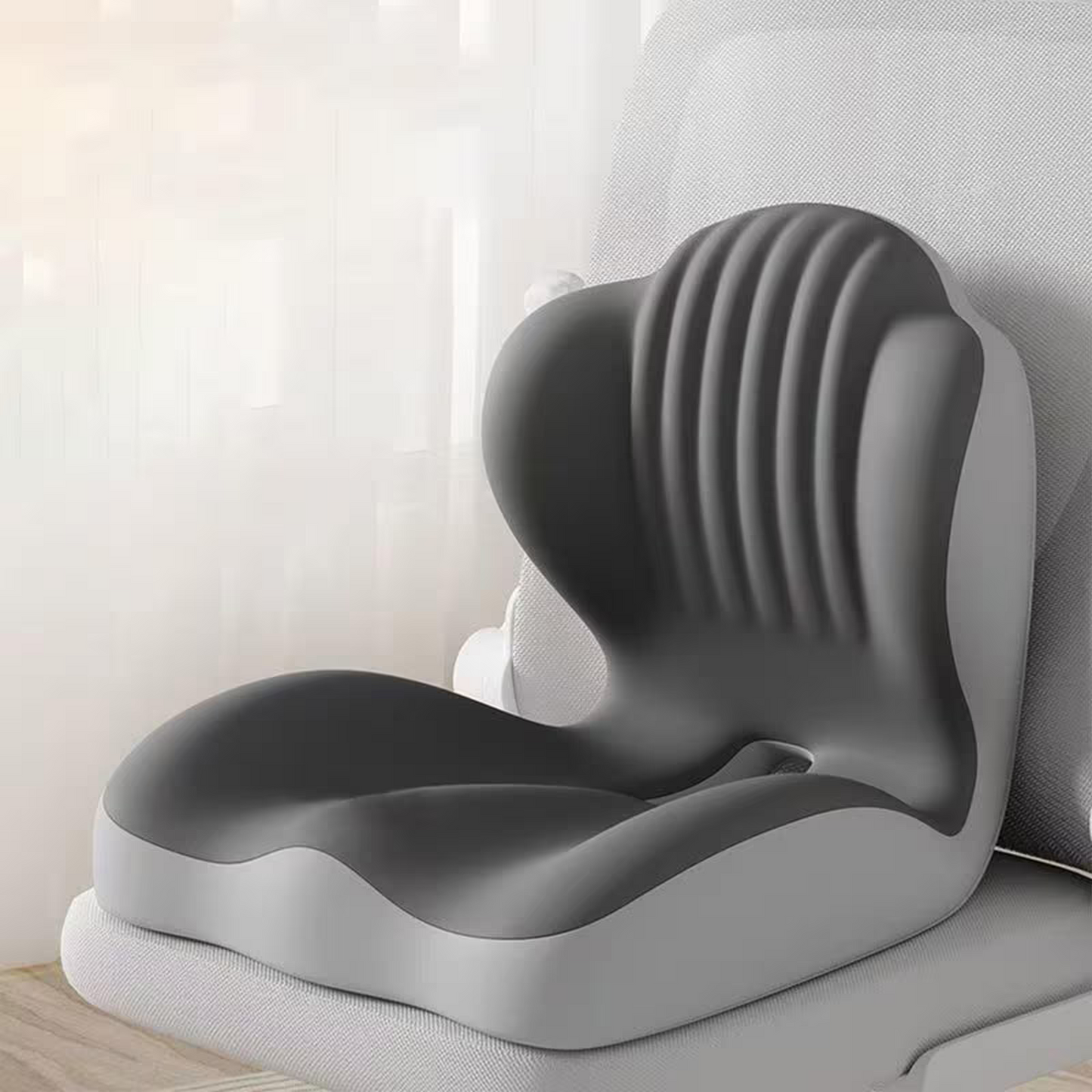 Ergonomic Memory Foam Seat Cushion with Lumbar Support