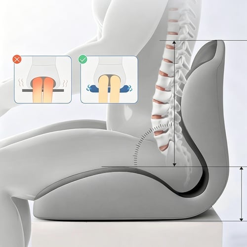 Ergonomic Memory Foam Seat Cushion with Lumbar Support image 6