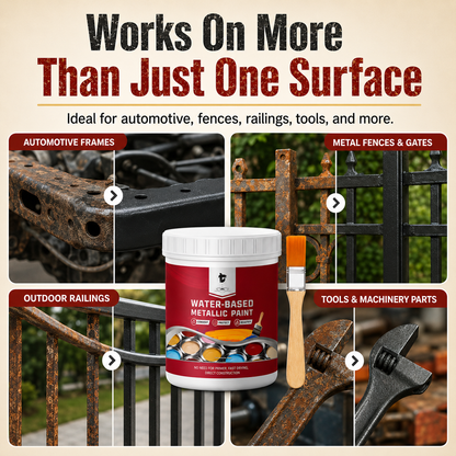 Water-Based Rust Converter Metallic Paint Kit - Blue
